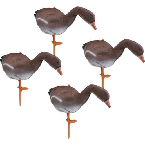 4pcs 3D XPE Goose Hunting Decoy Goose Decoy Target Garden Lawn Decor Scarer Outdoor Bird Flyer Lawn Pond Ornaments Simulation