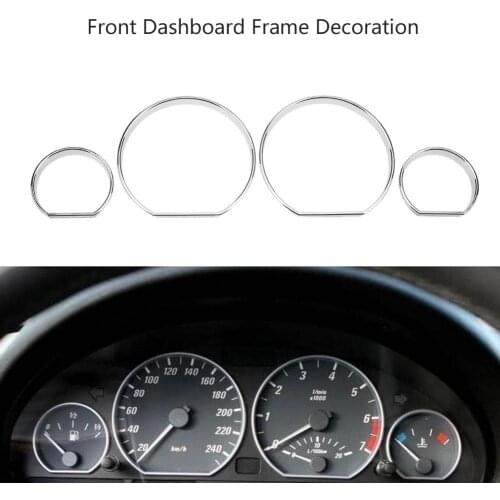 4pcs Car Front Dashboard Decoration Frame Dial Ring Trim Car Styling Auto Front Cover for BMW E46 Car Replacement Part Accessory