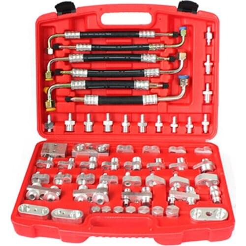 56pcs car leak detection vehicle excavator auto repair tool air conditioner leak detector air conditioner compressor condenser