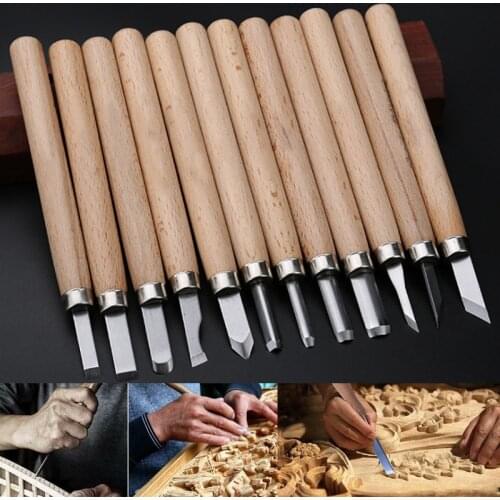 8/10/12pcs Gouge Lathe Chisel Woodworking Wood Tools Carving Turning Art Kit In Stock