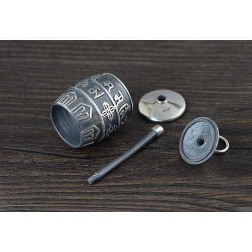 925 Sterling Silver Buddhism Surangama Mantra pendant Charm Locket Amulet For men women jewerly A4203