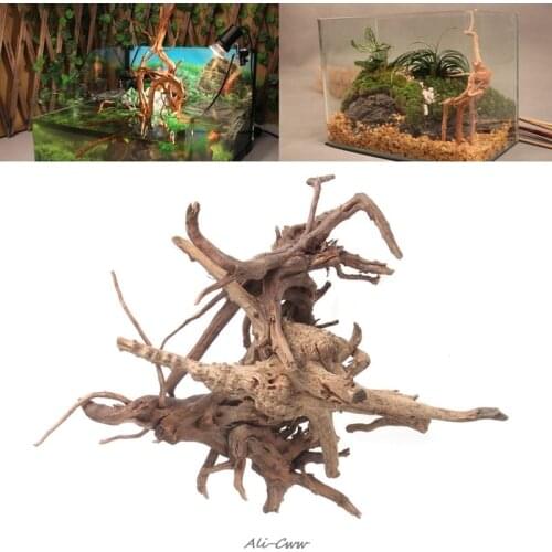 Aquarium Decoration Wood Natural Trunk Driftwood Tree Aquarium Fish Tank Plant Stump Ornament Landscap Decor
