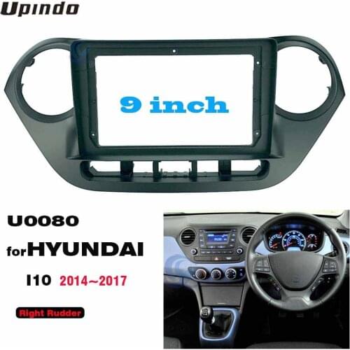 2 Din Car Radio Installation DVD GPS Mp5 Plastic Fascia Panel Frame for HYUNDAI I10 Right Rudder model 2014~2017 Dash Mount Kit
