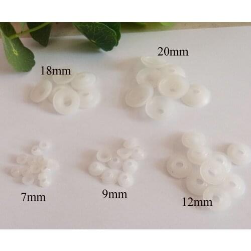 7mm/9mm/10mm/12mm/14mm/16mm/18mm/20mm width white hard washer fit for plush toy eyes nose accessorie---100pcs/lot