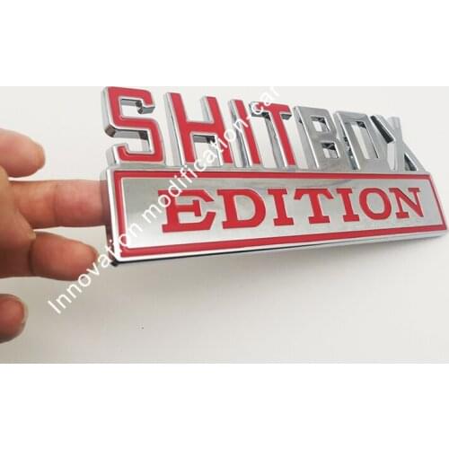 Big Size Chrome 7'' SHITBOX EDITION Emblem Badge For Truck free shipping