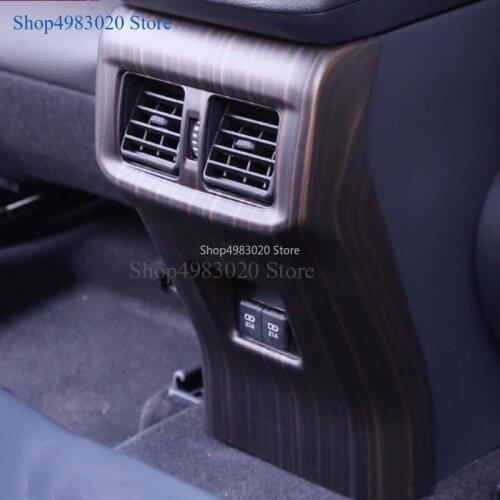 For Toyota RAV4 2019 2020 Rear Air Condition Outlet Vent Frame Panel Cover Trim ABS chrome Sticker Car Interior Accessories