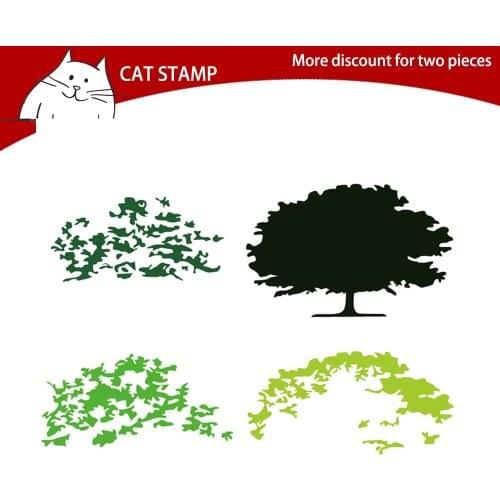 Crown of a tree Cutting Dies Clear Stamps For Scrapbooking Card Making Photo Album Silicone Stamp DIY Decorative Crafts
