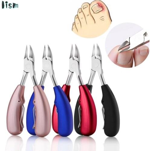 Stainless Steel Toe Nail Clippers Ingrown Nail Nipper Scissors Paronychia Dead Skin Remover Trimming Nail Clipper Pedicure Tool