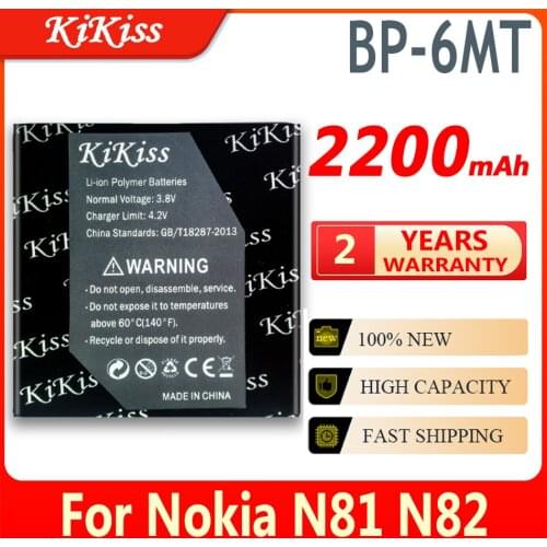 High Capacity 2200mAh BP 6MT BP-6MT BP6MT Li-ion Phone Battery for Nokia N81 N82 6720 E51 E51i Cell Phone Replacement Battery