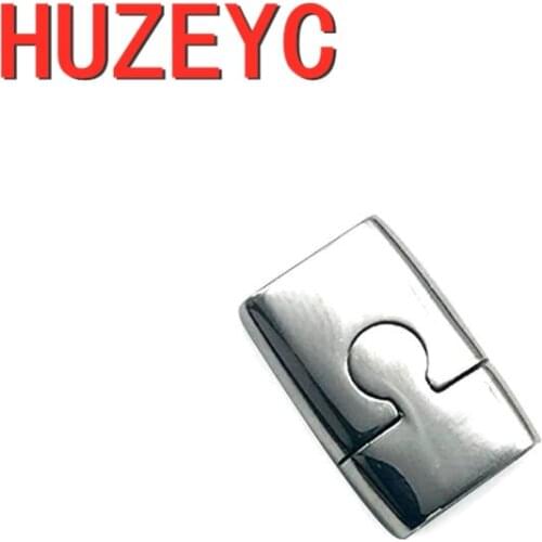 2pcs 3*10mm Hole Stainless Steel Magnet Button Buckle Clasp Leather Bracelet Connectors For DIY Jewelry Making Accessories
