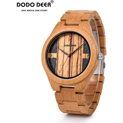 Relojes De Hombre DODO DEER Wooden Watches For Men Top Brand bamboo fashion watch fathers day gift erkek kol saati Dropshipping
