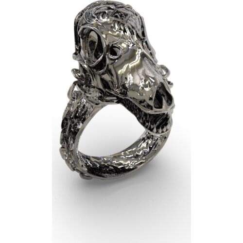 Xcostume Punk Men Wolf Head Gothic Ring Top Games Days Gone Cosplay Accessories Jewelry Zinc Alloy Ring Gift