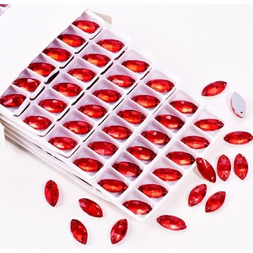 Wholesale Large Package Horse Eye Glass Crystal Sew On Rhinestone Flatback Stone Sewing Rhinestone Wedding Dress B3942