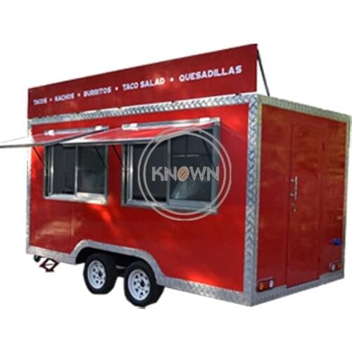 Mobile Food Cart KN-400 Stainless Steel Ice Cream Carts Conssion Trailer Towable Food Truck For Sale