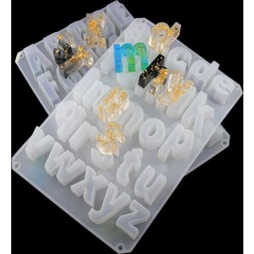 English Letter Pendant Resin Mold Kit Large Letter Silicone Casting Mold Alphabet Resin Casting Mold Art Craft Tools Kit