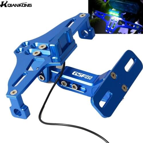 Motorcycle Adjustable License Plate Bracket Licence Plate Holder Frame Number Plate For Suzuki GSF1250 BANDIT 2007-2015 GSF-1250