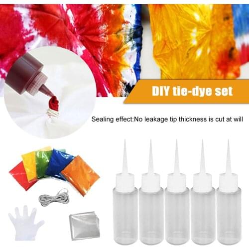 DIY Tie Dye Pigment Set Multicolor Set Cotton and Linen Cold Water Dye Powder Tie Dye 5 Colors Kit