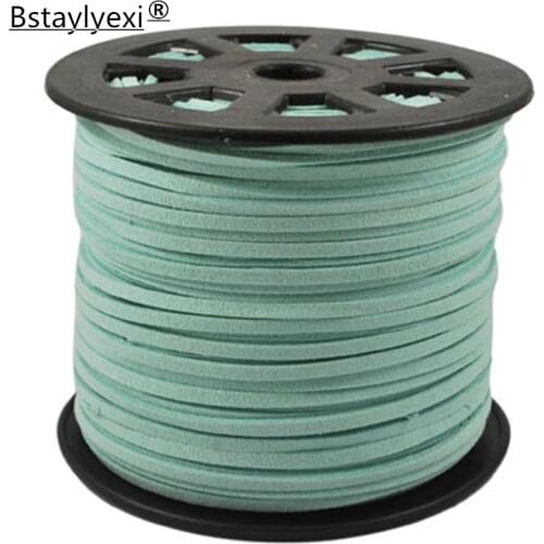 33 colors 100yards/roll 27mmx1.5mm Faux Suede Cord/Thread/wire for bracelet diy Jewelry Findings & Components cord Accessories