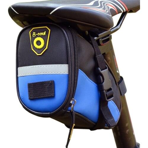 B-soul Portable Waterproof Bike Saddle Bag Portable Cycling Seat Pouch Bicycle Tail bags Rear Pannier Cycling Accessories