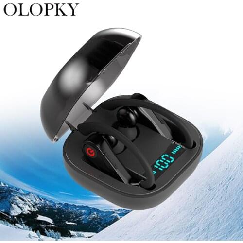 LED Digital Display Earphone Wireless Bluetooth Earhook Headset Sport Handsfree Microphone Subwoofer Q62 TWS Surround For Xiaomi