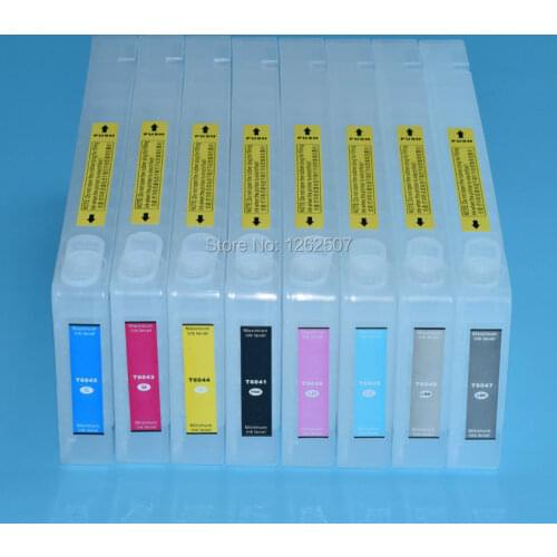 T5631-T5639 350ml refillable ink cartridge for Epson Stylus Pro 9800 Wide format Printer rechargeable ink box with chip resetter