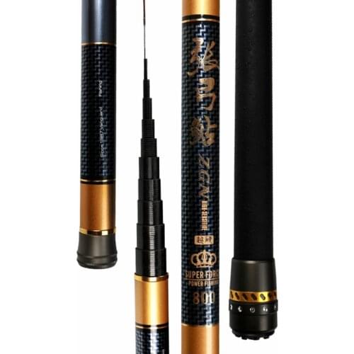 Carbon Fishing Rod 8/9/10/11/12/13m Power Hand De Pesca Stream Oltas Super Light Super Hard Long Sections Peche Telescopic Canne