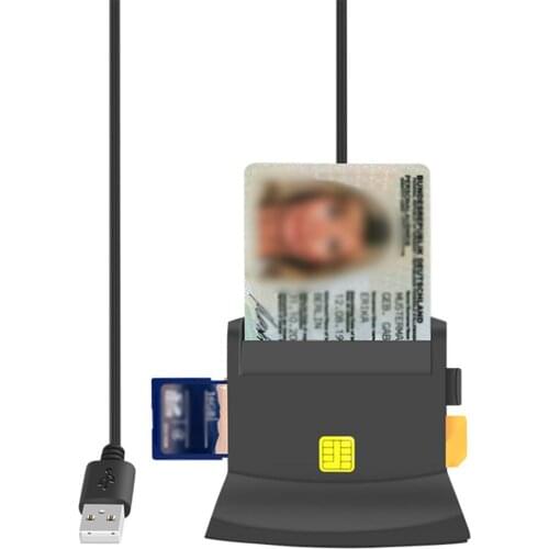 X02 USB SIM Smart Card Reader For Bank Card IC/ID EMV SD TF MMC Cardreaders USB-CCID ISO 7816 For Windows 7 8 10 Linux OS