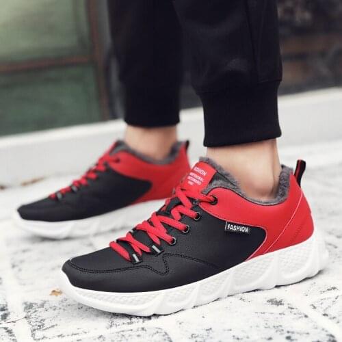 Winter Men Casual Sneakers Keep Warm Walking Shoes Lace Up Male Outdoor Sports Shoes For Men Casual Big Size 48