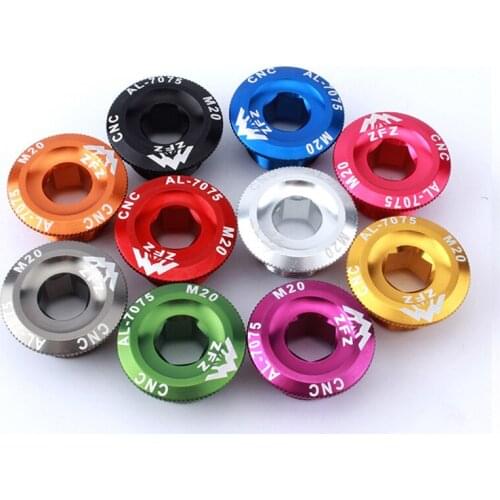 1 Pc Mountain Road Bike Bicycle Multicolour Bolts Aluminum Alloy Single Crankset Crank Screws Nut M20 For Chain Wheel
