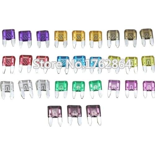 100PCS/Lot Fuse combination 3~40A Small size Auto fuse, Automotive Fuses Blade,The fuse Insurance insert The insurance of xenon
