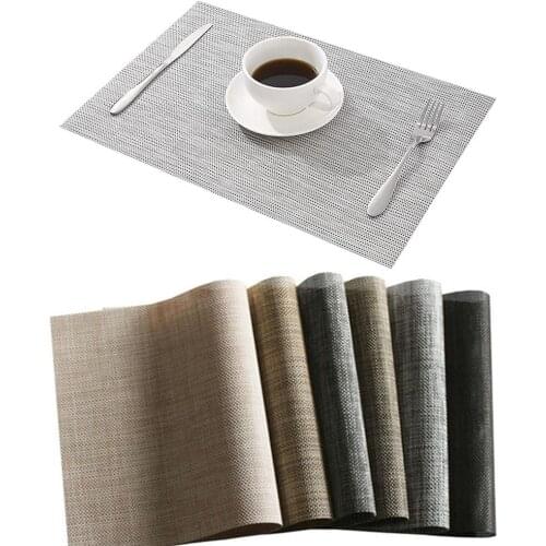 4pcs High-grade placemat insulation pad anti-scalding table mat Western table Nordic cloth coaster bowl pad