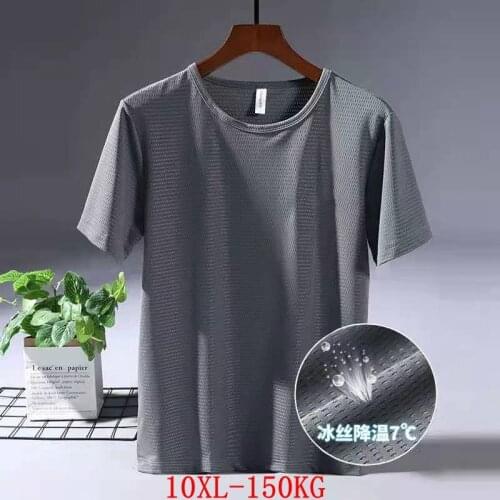 Large size 10xl mens T-shirt plus size 8xl 9xl 10xl summer short sleeve Lapel cotton black and white big top