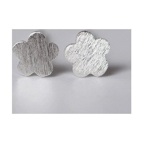 Geometric Stud Earrings Heart Plum Blossom Triangle Round Earrings Fashion Jewelry For Women Christmas Gift