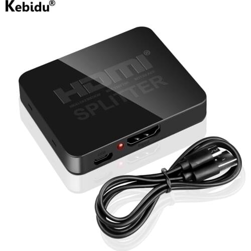 4K HDMI-compatible Splitter 1x2 1 in 2 out 1080p HDCP Stripper 3D Splitter Power Signal Amplifier 4K Splitter For HDTV DVD PS3