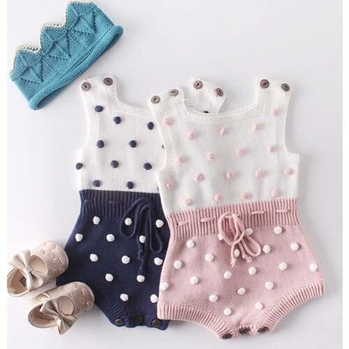 Baby Girls Knitting Romper Newborn Baby Girl Clothes Knit Bubble Baby Romper Overalls Autumn Bubble Sweater Boys Jumpsuit
