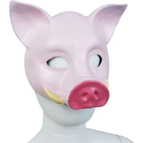 Animal Mask Pig Mask Half Face Horror Pig Mask For Halloween Costume Party Cosplay Props Masquerade Ball Dress Up Suplies