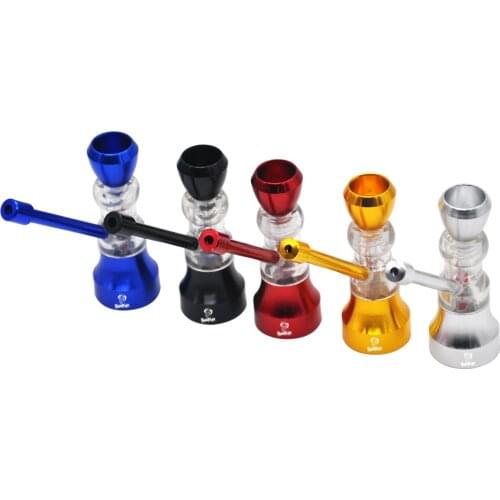 Metal and Glass Pipe Funky Water Pipe Sand Clock Design Pipe Shisha Hookah Pipes For