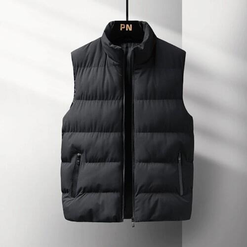 Fashion Men Winter Waistcoat Sleeveless Jacket Mens Vest Thicken Outwear