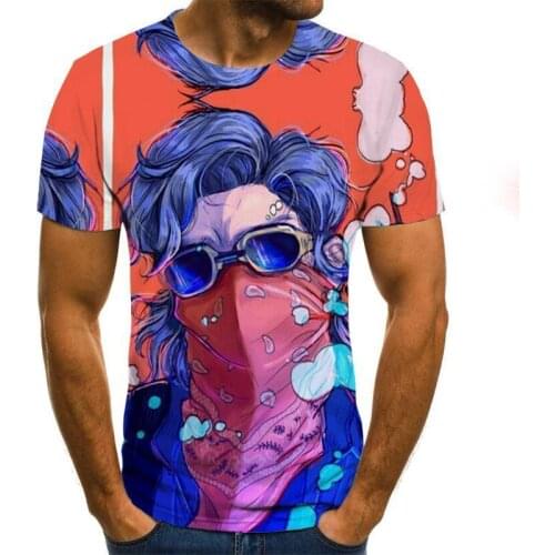 Men Clothes 2019 Plus Size Cool T Shirt Summer Stranger Things Harajuku 3d Print T -Shirt Crew Neck Casual Tee Shirt