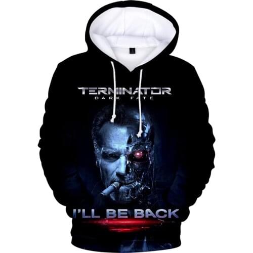 Harajuku Terminator: Dark Fate 3D Hoodies Sweatshirt Men/Women Winter Fashion Casual Hoody Streetwear Personality Clothing