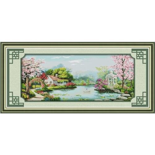 Joy Sunday Farm Orchard Arithmetic Cross Stitch Kit 11&14CT DIY Cross Stitch Embroidery Needlework Home Decoration Handmade Gift