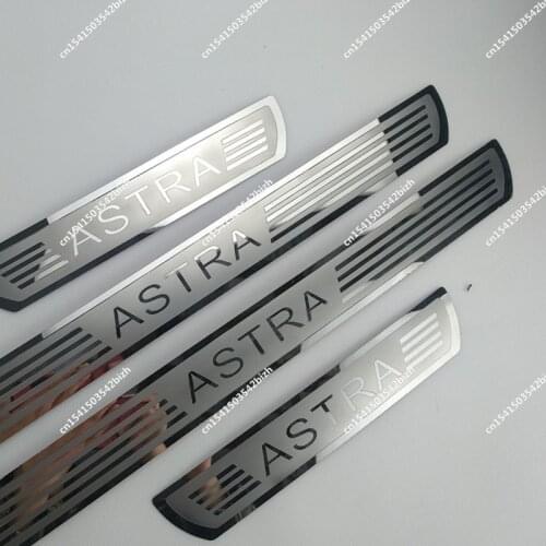 For Opel Vauxhall Astra G H J GTC 2010-2018 2019 2020 Door Sill Scuff Plate Trim Threshold Pedal Protect Car Styling Accessories