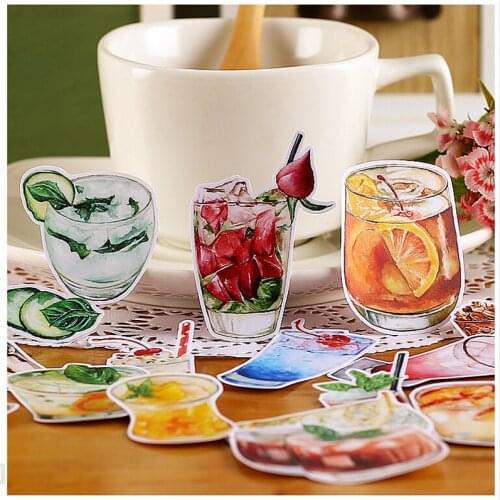 20pcs Creative Cute Self-made Ice drink series Scrapbooking Stickers /Decorative Sticker /DIY Craft Photo Albums/trunk sticker