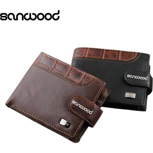 2020 New Fashion Mens Retro Faux Leather ID Card Holder Money Clutch Coin Wallet Purse 6O59