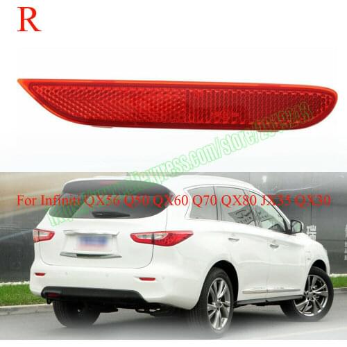 Right Rear Bumper Reflector Light Fog Lamp For Infiniti QX56 Q50 QX60 JX35 QX80 Car Light