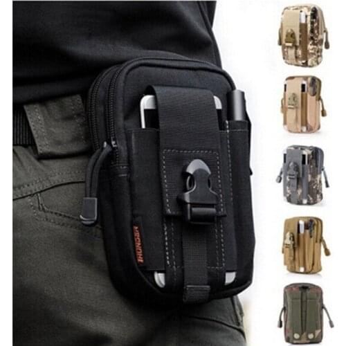 Outdoor Sports Casual Men Coin PurseTactical Waist Pouch Multifunction Waterproof Mobile Phone Bag Wear Belt Hanging Bags