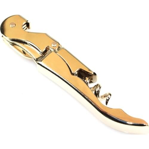 Gold Plated Corkscrew Double Hinge Waiters Wine Key Bottle Opener Party Bottle Opener JDH88