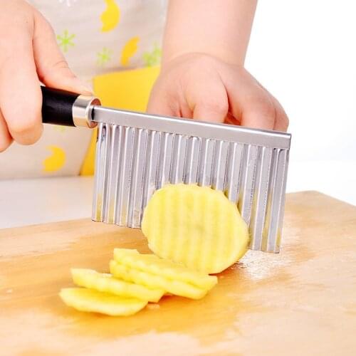 Kitchen tool Handheld Potato Slicing Knives Stainless Steel Household DIY Fancy Food Equip Vegetables Fruit Wave Fruit & Vegetab