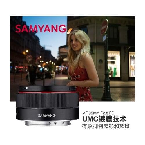 Samyang SYIO35AF-E 35mm f/2.8 Ultra Compact Wide Angle Lens for Sony E Mount Full Frame, Black