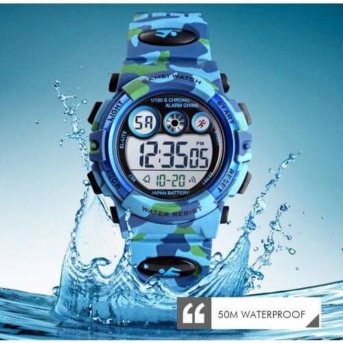 SKMEI Sport Kids Watches Young Energetic Dial Design Waterproof Colorful LED+EL Lights Relogio Infantil Childrens Wristwatch